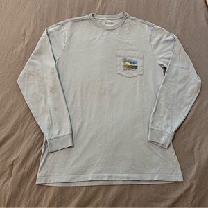 Vineyard Vines Long Sleeve‎ Pocket Tee Shirt Men's Small Whale Ocean Parasailing